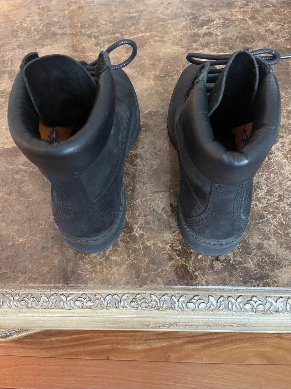 Men's Timberland S12M Black Lace-Up Work Boots NWT water resistance